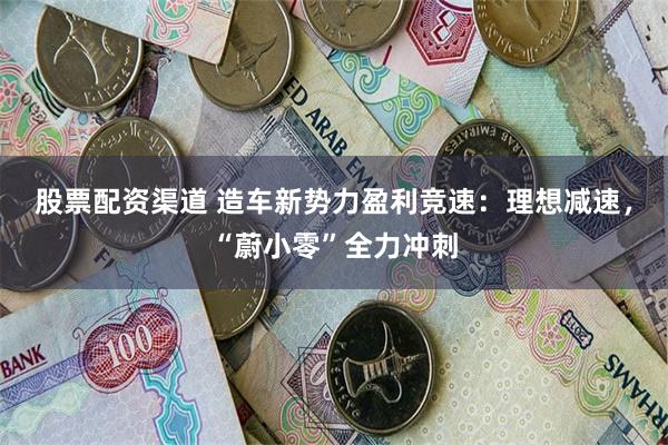 股票配资渠道 造车新势力盈利竞速：理想减速，“蔚小零”全力冲刺